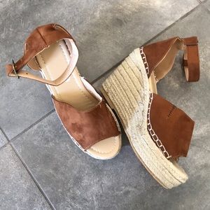 NWOT Beautiful Suede Espadrilles Size 38!!!